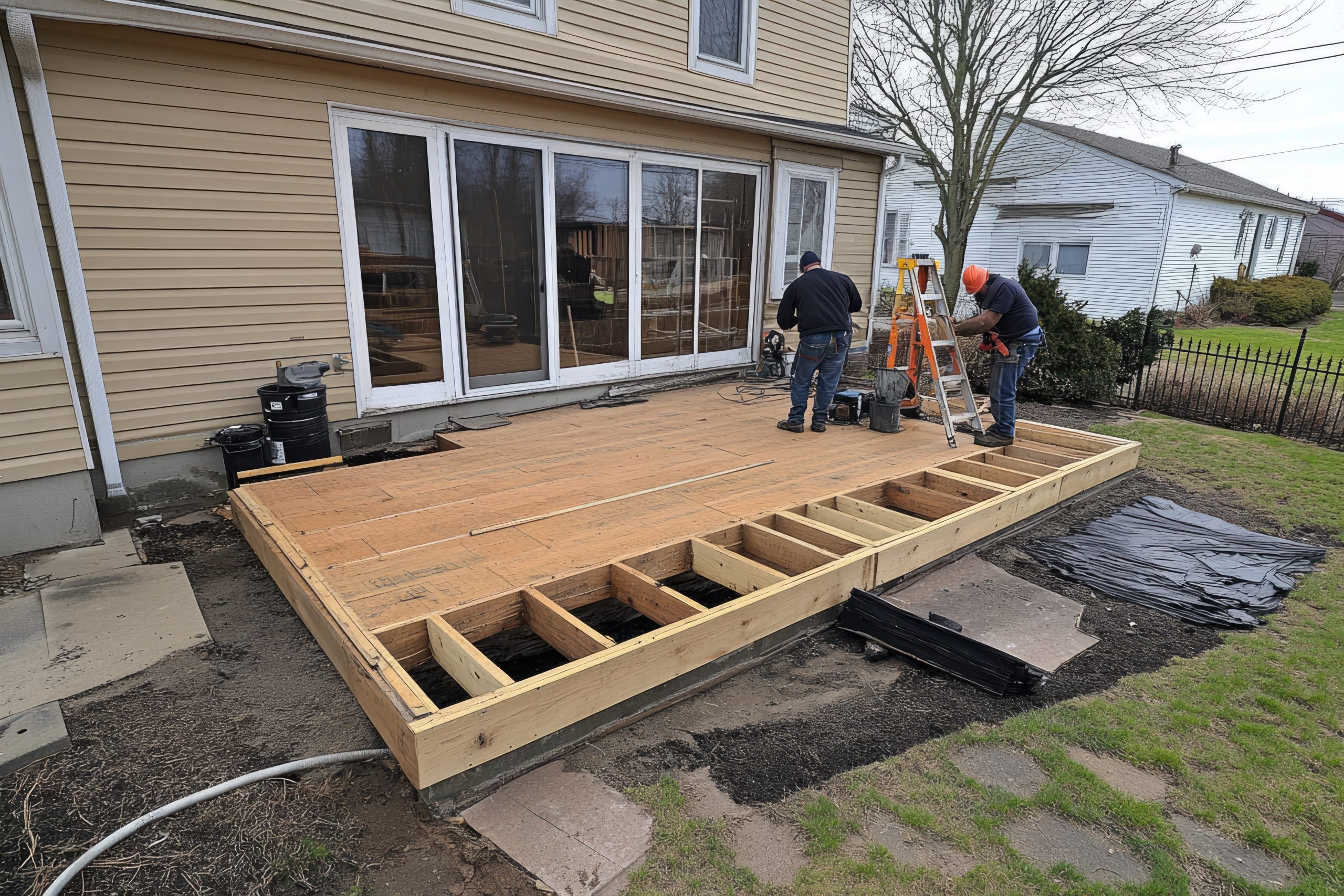 building-wooden-frame-patio-deck-high-detail-8k